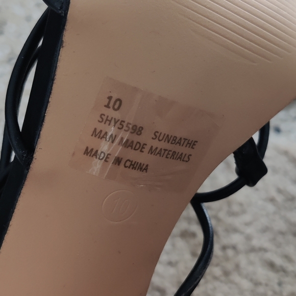 Lemonade LACE up Black Heels - Picture 3 of 5